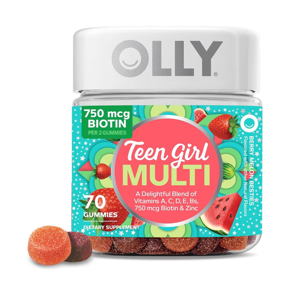 Olly Teen Girl Multi Gummy, Healthy Skin and Immune Support, 70 Count