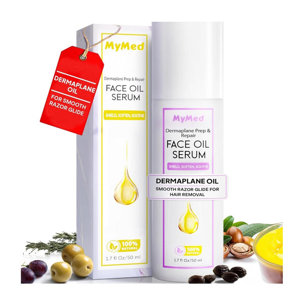 Face Oil for Dermaplaning for Smooth Razor Glide, with Squalane & Jojoba Oil