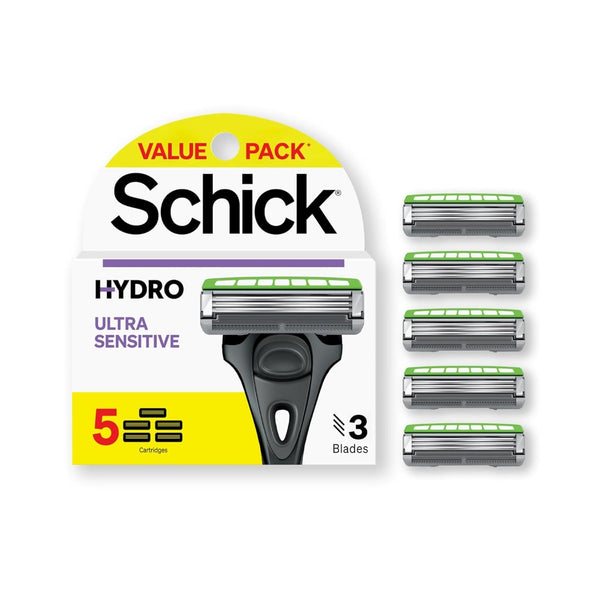 Schick Hydro Ultra Sensitive Razor Refills for Men, Includes 5 Razor Blades Refills