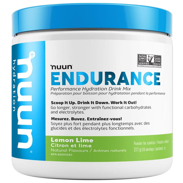 Nuun Hydration Endurance Powder, Lemon Lime (16 Servings - Canister)