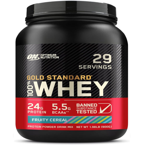 Optimum Nutrition New Flavor Gold Standard 100% Whey Protein Powder, Fruity Cereal, 1.98 Pound