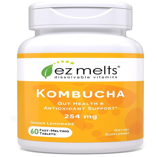 EZ Melts Dissolvable Sugar-Free Kombucha Tablets 2-Month Supply