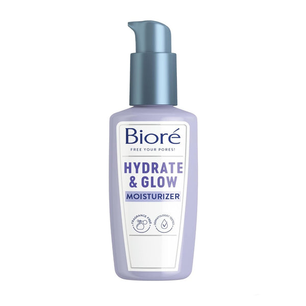 Biore Hydrate & Glow Facial Moisturizer for Dry Skin, 3.4 Oz