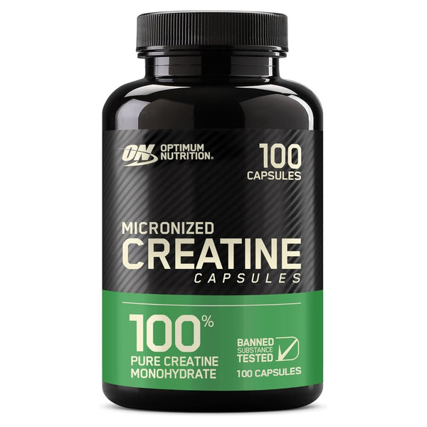 Optimum Nutrition Micronized Creatine Monohydrate Capsules, Keto Friendly, 2500mg, 100 Capsules